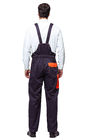 Le pantalon 100% de bavoir d'hiver de tissu de coton/le bavoir et accolade de travail avec le contraste colorent l'orange